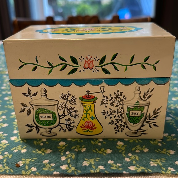 Other - J. Che. N. Vintage tin herb recipe box.